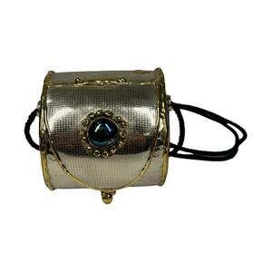 Vintage Lunacy Designs Hand Crafted Mixed Metal Mini Purse Bag Gold Silver Stone